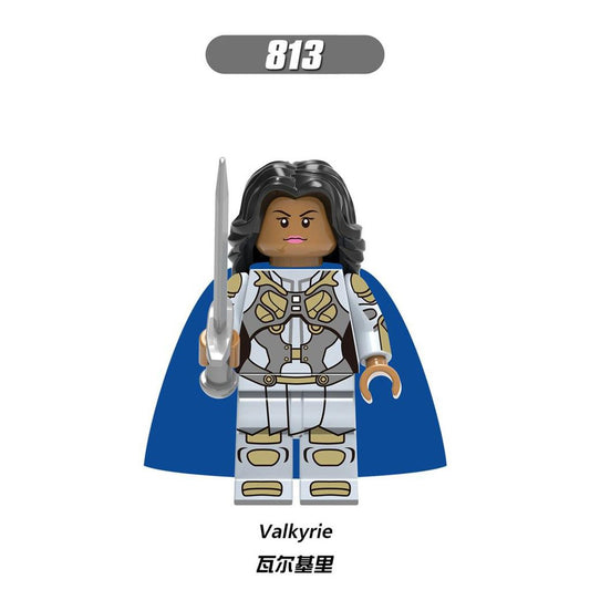 Minifigures Valkyrie War Horse Loki Thor Hela Marvel Movie Avengers Endgame Building Blocks Kids Toys