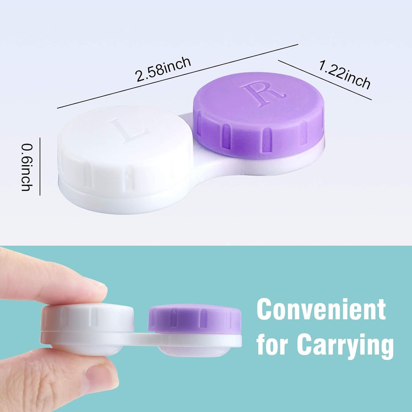 Contact Lens Case 1 Each Green white Natural Lens Storage Container