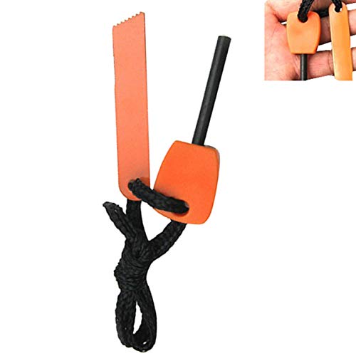 Mini Survival Fire Steel Flint Magnesium, for Outdoor Use (Red,and Orange color Camping  Firesteel