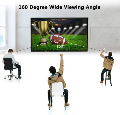 100 Inch Projector Screen 16:9 HD Projection Screen – Frameless High Brightness High Gain Grey Screen with High Contrast for Home Cinema, Office & Gaming
