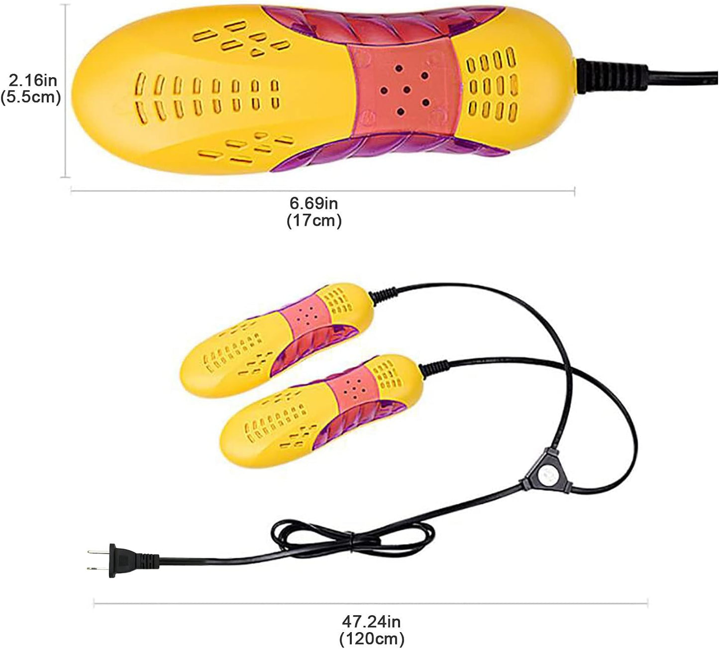 Shoe Dryer, Portable Shoe Dryer, Electric Hot Air Heater Ideal for Running, Climbing, Hiking, Cycling, Golf, Basketball, Indoor and Fashion Shoes