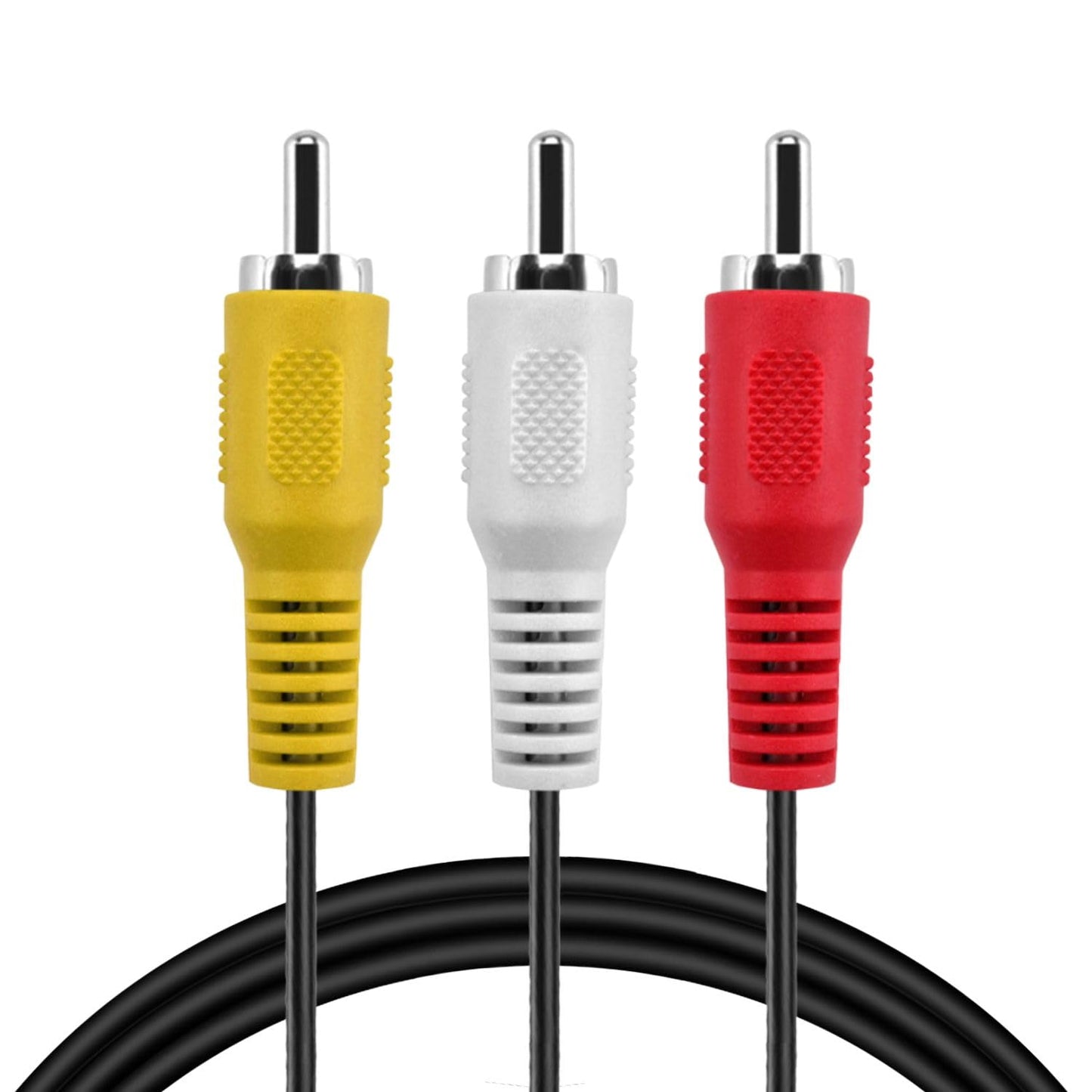 TNP 1.5m RCA AV Cable – 3 RCA Male to Male Composite Audio Video Cable for TV, DVD & Home Theater