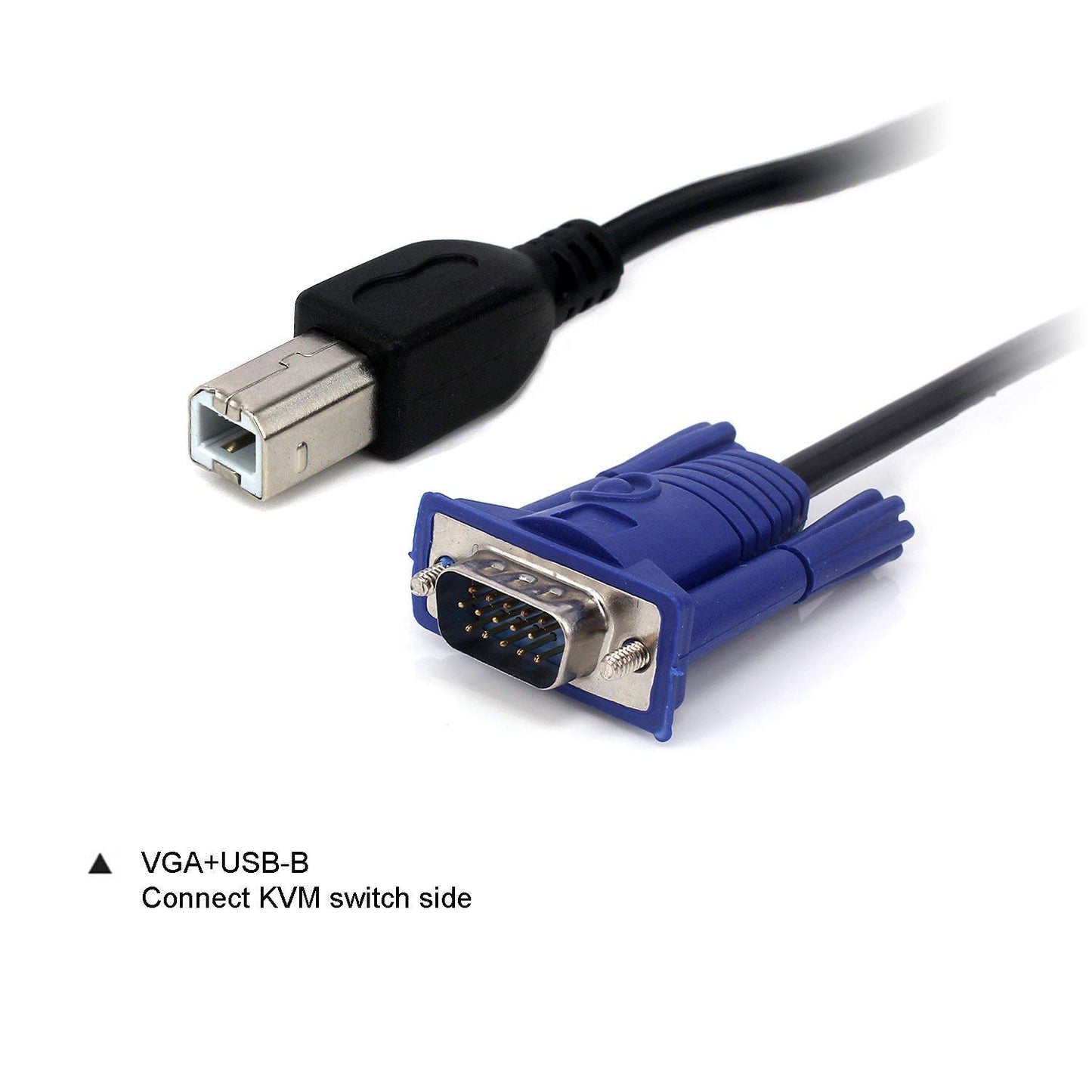1.5 Meter USB VGA KVM Switch Cable 15 Pin VGA Male to Male with USB A to B Printer Cable for PC Monitor Keyboard Mouse