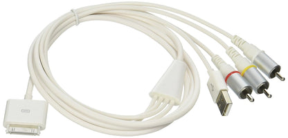 USB to RCA Composite AV Cable for Apple iPad 1/2, iPhone & iPod – TV Video Audio Output Cable (3 RCA, Yellow/Red/White)