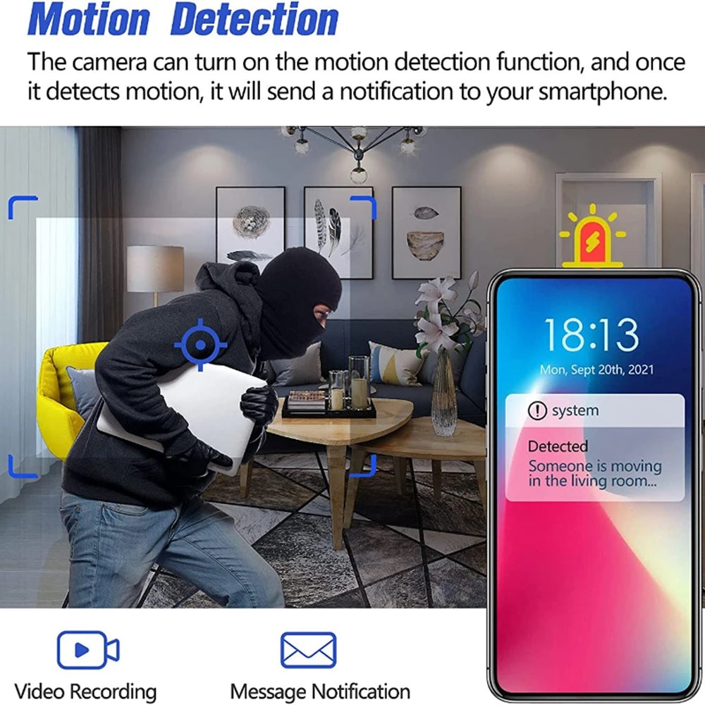 HD WiFi Mini Camera DIY Module 1080P Security Camera with Motion Detection & Remote Viewing