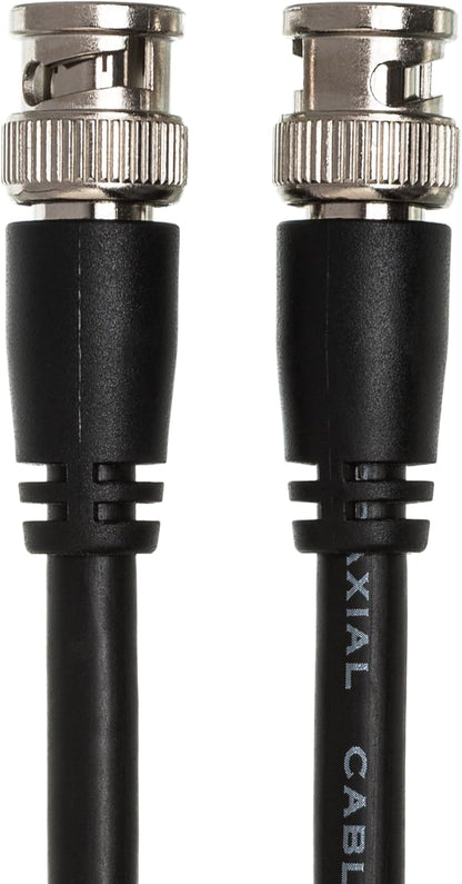 2 Meter MainCore BNC to BNC RG58 50 Ohm CCTV Camera Video Coaxial Cable Lead Black