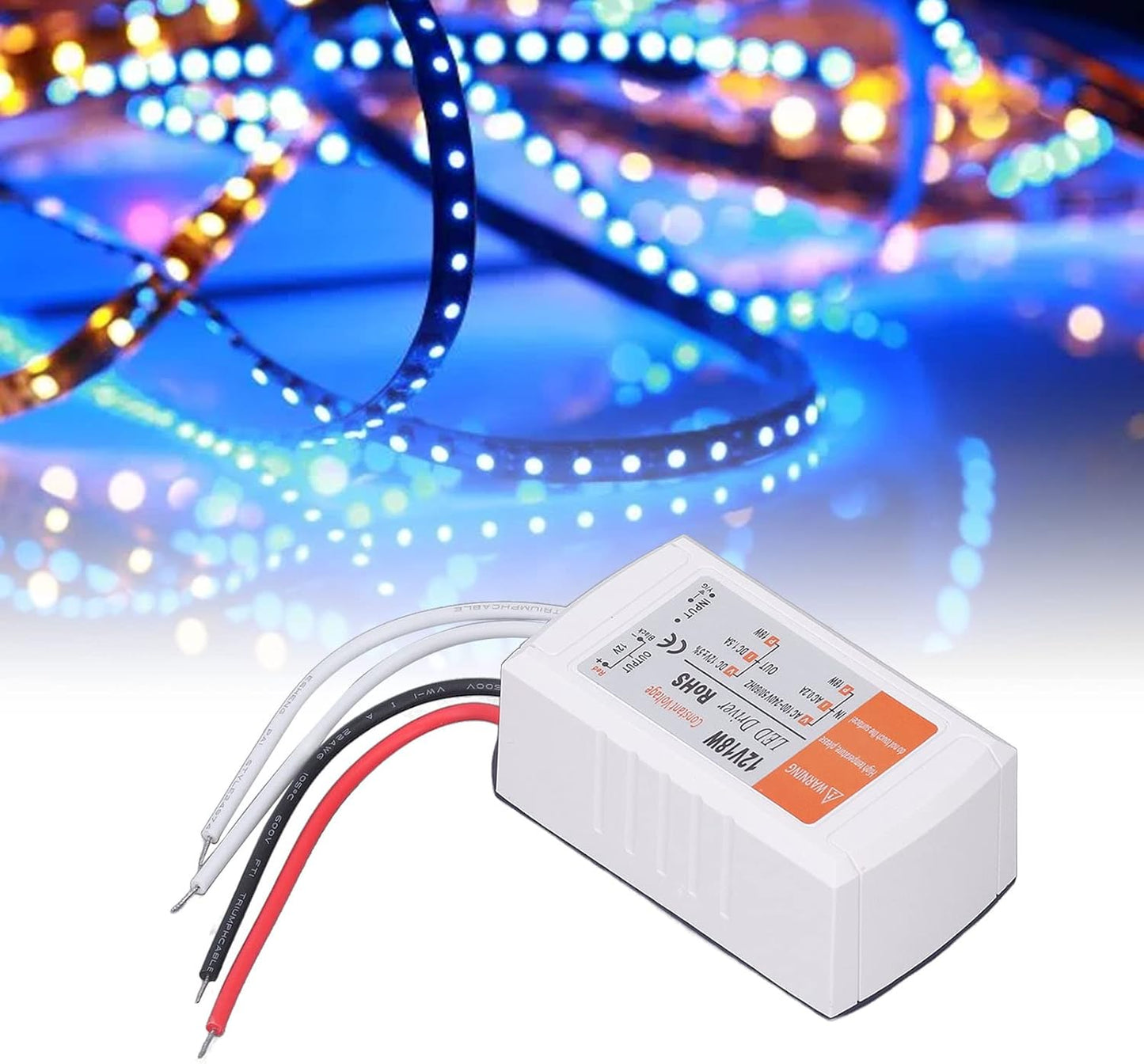 LED Driver Power Supply – Constant Voltage Adapter AC 100-240V to 12V 1.5A 18W for LED Strip Lights & LED Projects