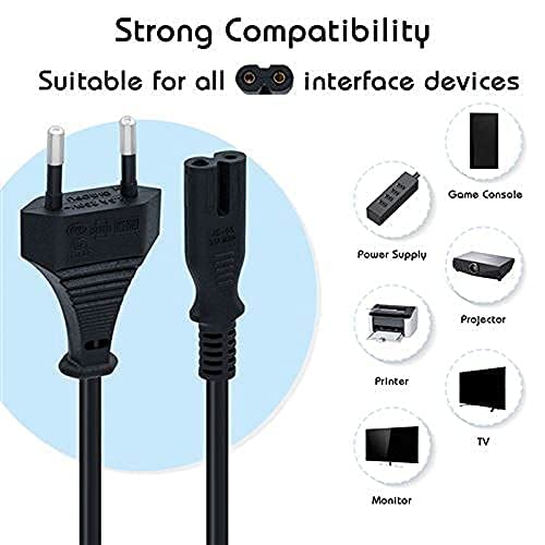 Universal AC Power Cable 2 Pin Cord for Camera Printer Power Adapter Charger