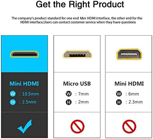 Mini HDMI to HDMI Adapter (Male to Female) – LSVTR High-Speed Connector for Raspberry Pi, DSLR Cameras, Camcorders, Tablets & Video Cards