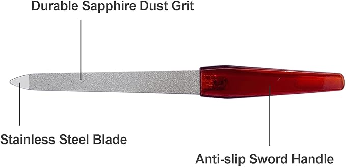 Metal Double Sided Nail File Stainless Steel Manicure Pedicure Files 6 inch – Side view – Available in Pakistan