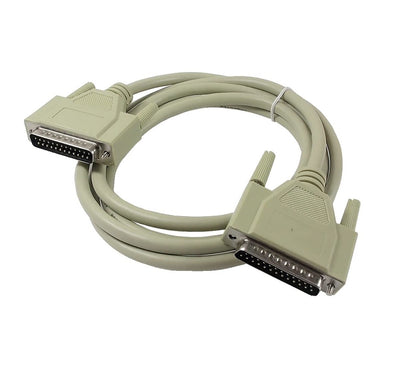 DB25 Male to Male Printer Cable 2.5 Meter – 25 Pin Serial IEEE-1284 Parallel Cable A/A Type, 18 Twisted Pairs, High Speed Data Transfer Beige