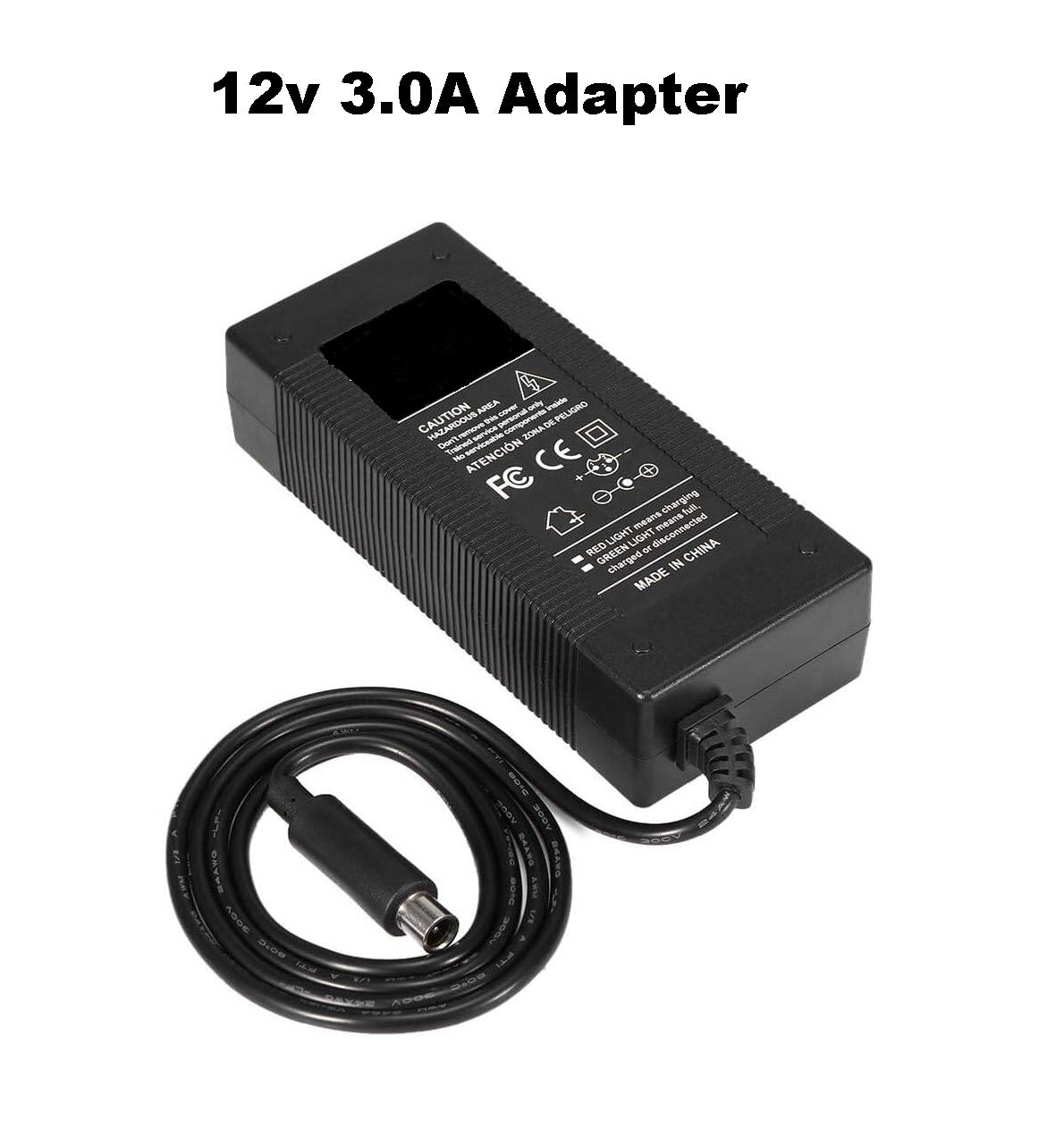 12V 0.3A Power Adapter with 5mm DC Jack – 100-240V AC Input, 30cm Cable, Stable DC Power Supply