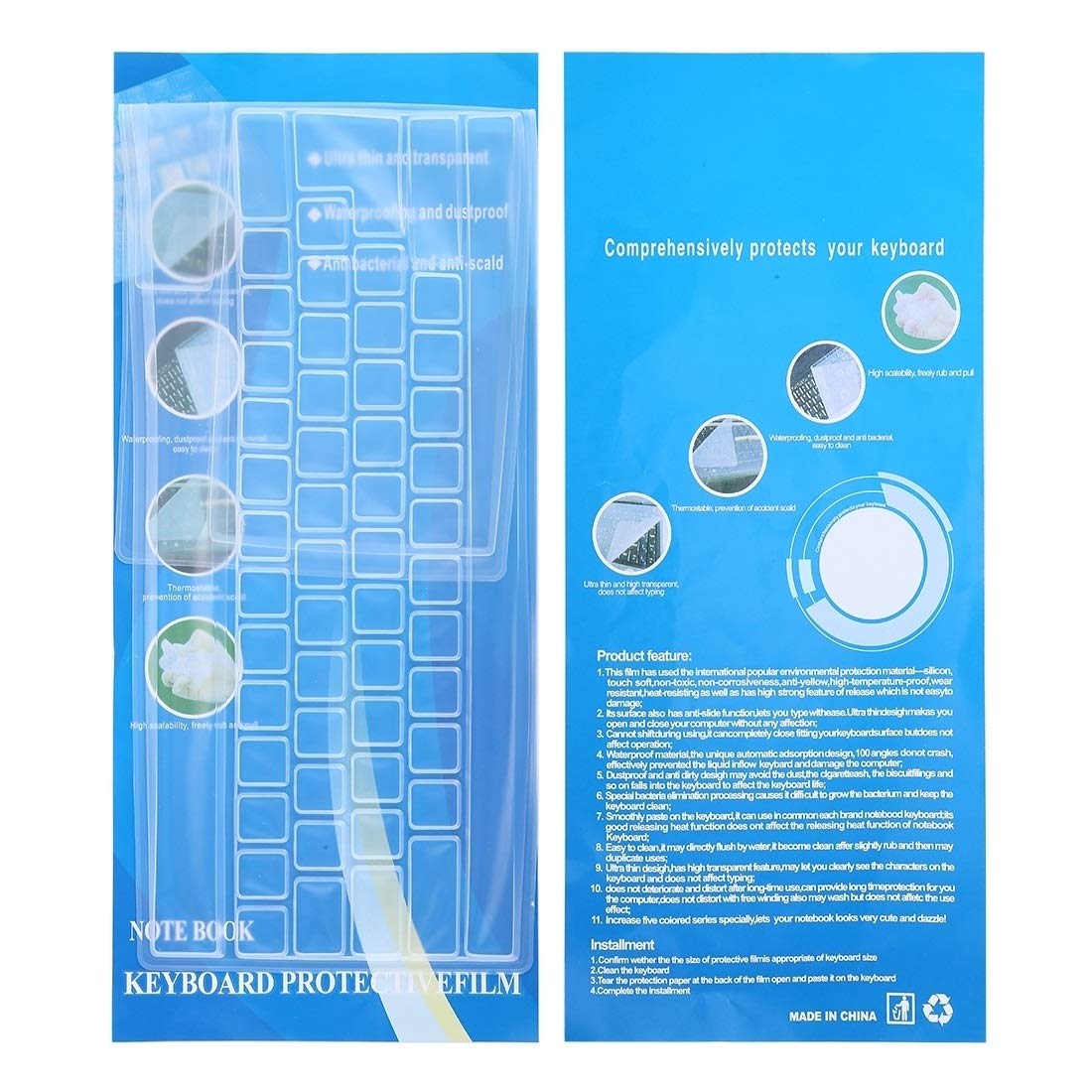 Ultra-Thin Transparent Silicone Keyboard Cover for Desktop Computer – Waterproof & Dustproof Protector