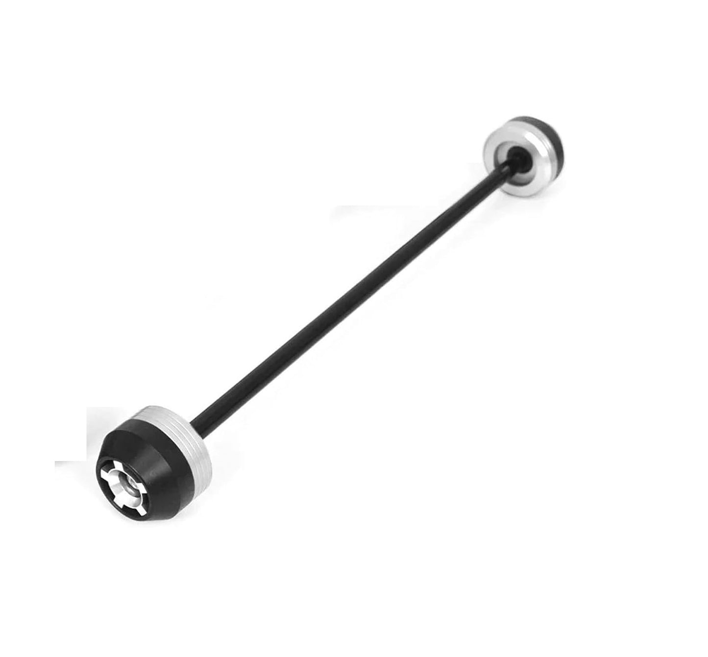 Motorcycle Front & Rear Axle Slider Crash Protector 29cm – Wheel Protection Guard for Tuono V4 / V4R 2012–2021 (Silver) – Single Piece