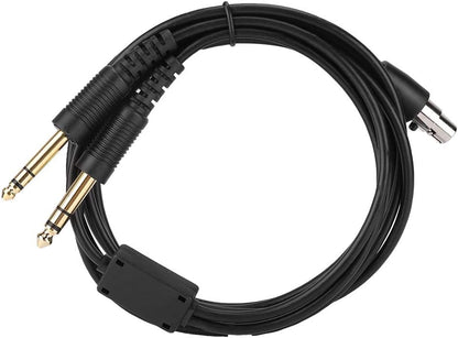 Replacement Cable for Aviation Headset – Dual Plug GA Aircraft Audio Cord (No Headset)