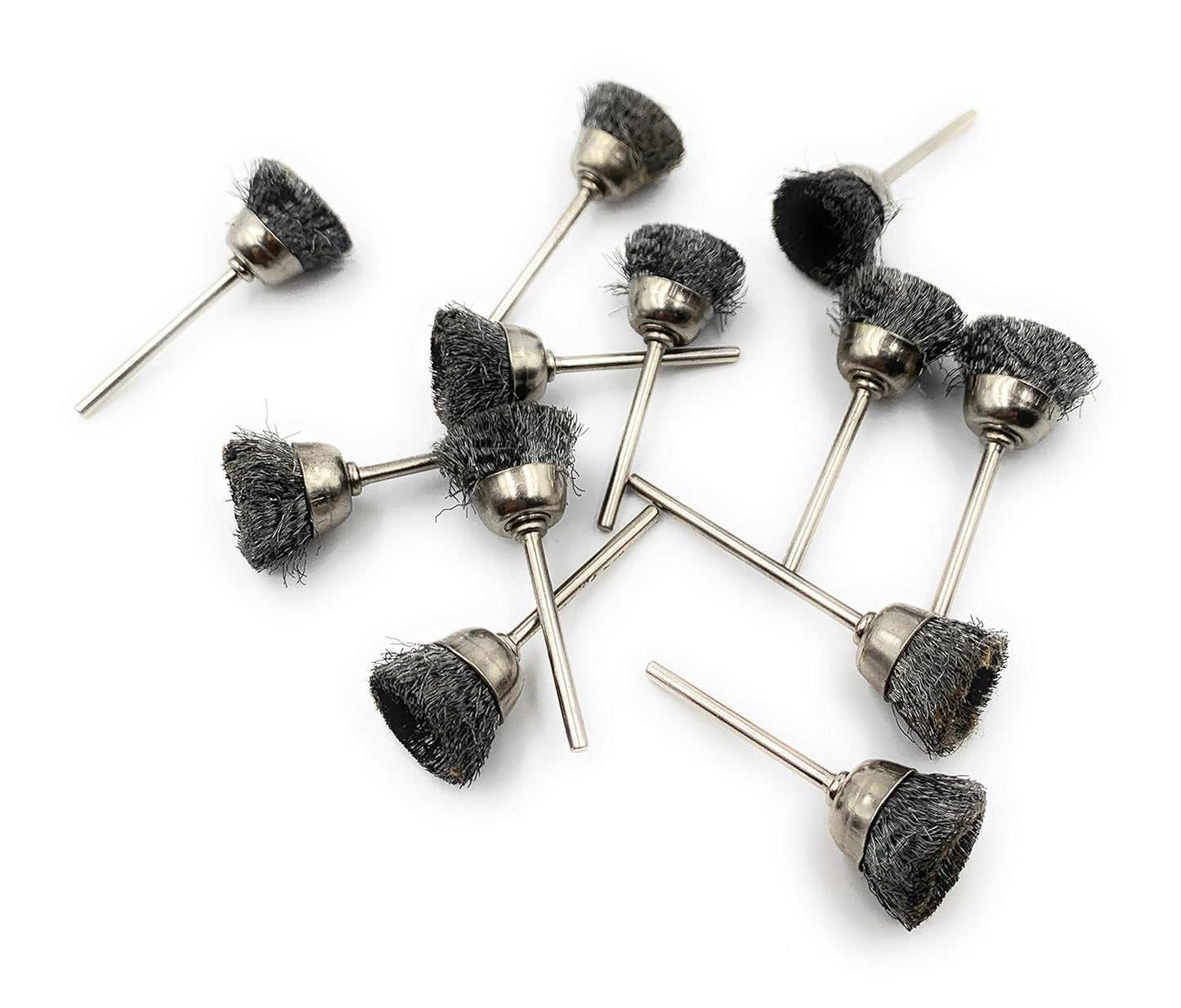 Wire Cup End Brush 1PC for Dremel Rotary Tool – Stainless Steel Polishing Brush for Rust Removal, Satin Finish, Jewellery Cleaning, Watchmaking & Model Making