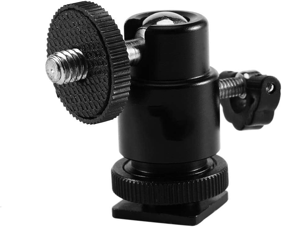 1PCS Camera Tripod Hot Shoe Adapter with 1/4" Ball Head Mount | Universal Bracket Holder for DSLR, LED Light & Microphone | Budget-Friendly Camera Accessory