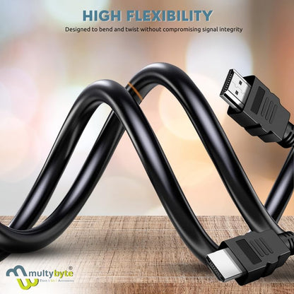 1.5 meter Multibyte 4K UHD HDMI Cable with Metal Connectors – Gaming & Laptop