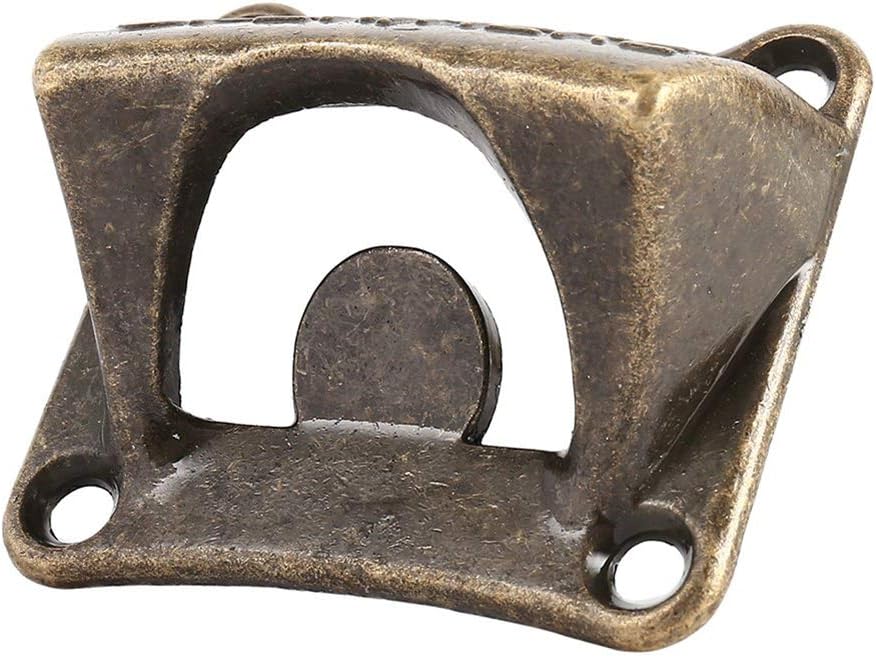 Vintage Bronze Bottle Opener, Wall Mounted Beer & Soda Cap Opener, Rustic Retro Bar Accessory, Heavy Duty Metal Opener
