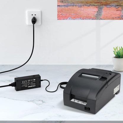 Power AC/DC Adapter 24V for Epson TM-U220B TM-T88V TM-U325D POS Printer – PS-180 Compatible Replacement Power Supply Charger Cable