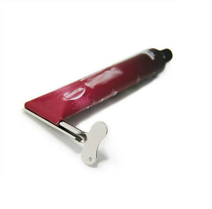 1Pc Tube Toothpaste Squeezer Roller Key Silver Metal Toothpaste Dispenser Tool