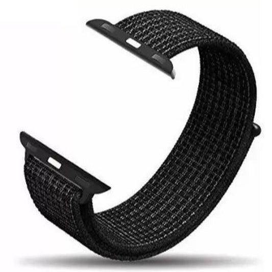 Woven Nylon Sport Loop Strap for iWatch Series 1,2,3 (42mm) Black/White Smart Watch Strap  (Black) hi Quality