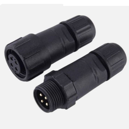 4 Pin Male Female Waterproof Cable Connector Set – Outdoor Wire Harness Adapter Socket for Boat, Marine & Automotive Use