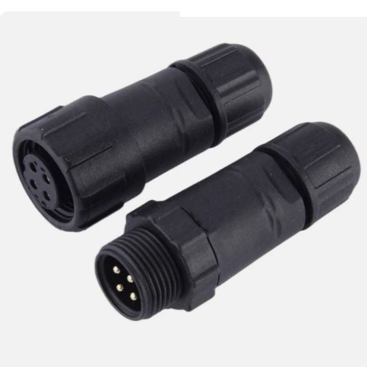4 Pin Male Female Waterproof Cable Connector Set – Outdoor Wire Harness Adapter Socket for Boat, Marine & Automotive Use