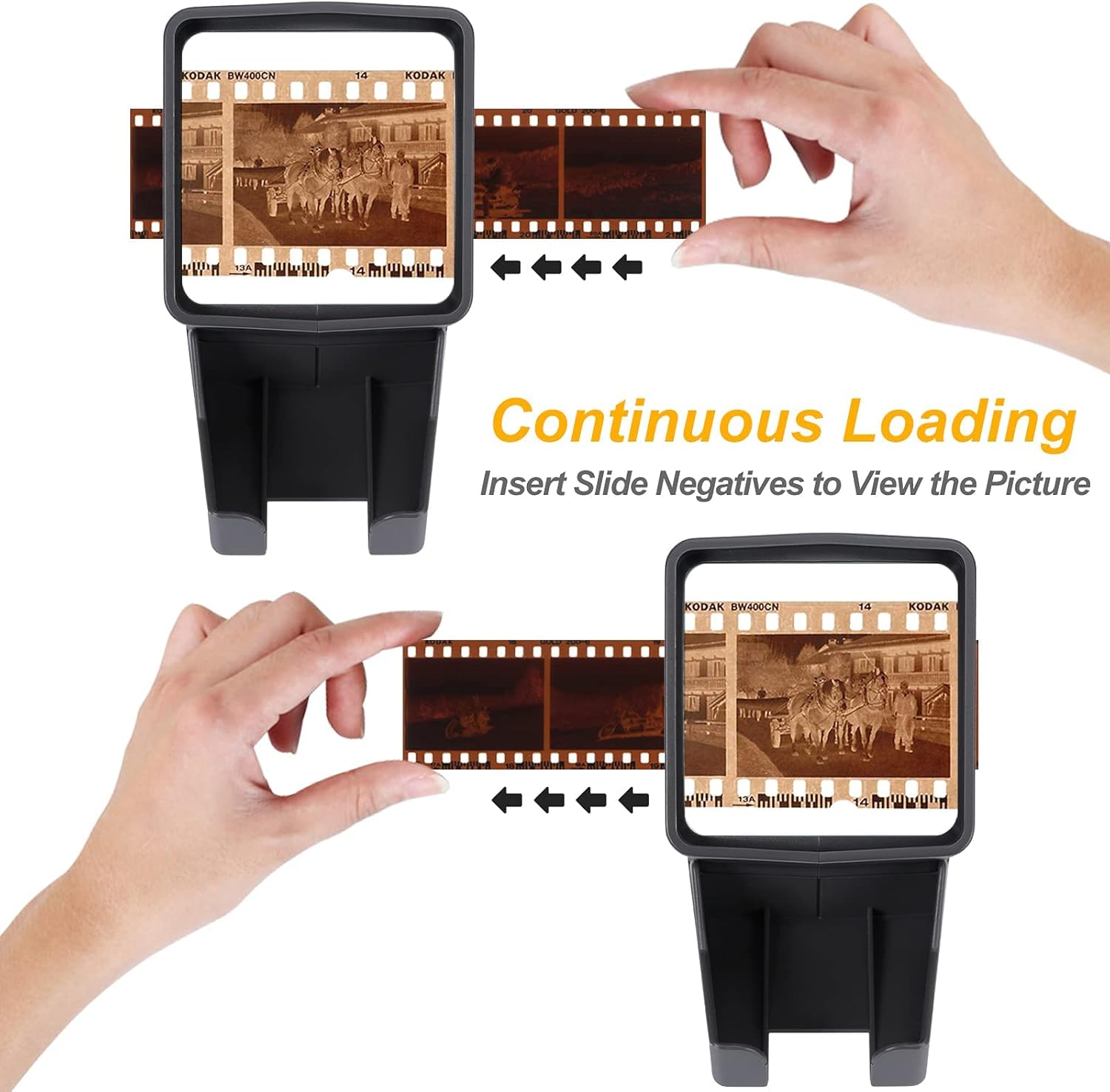 35mm Slide Viewer, Film Negative and Slide and Film Viewer with 3X Magnification and LED Lighted Illuminated Viewing, USB Powered  Slides & Film Negatives Viewer