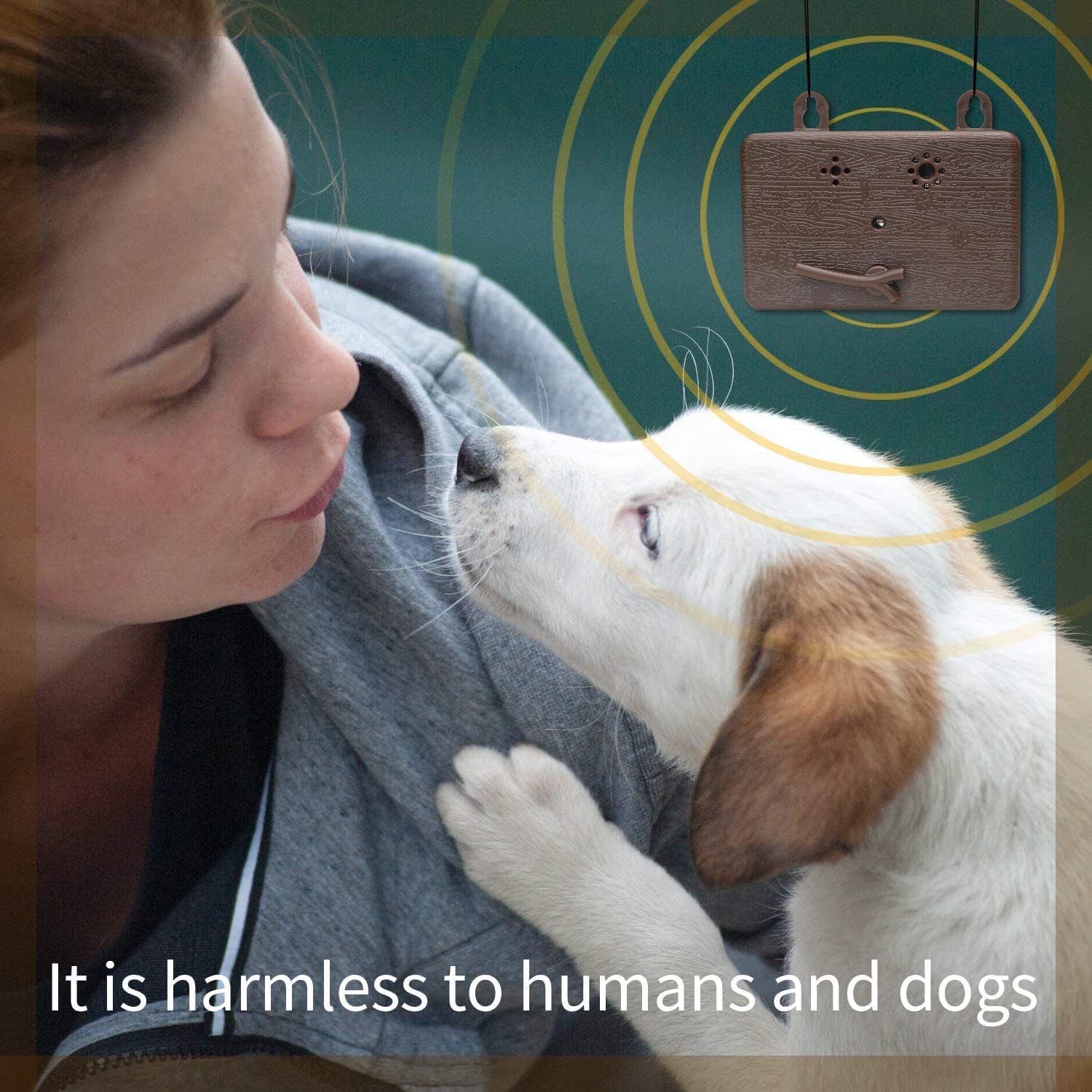 Ultrasonic Anti Barking Device – Long Range 50ft Dog Bark Control Device with 4 Training Modes for Outdoor Use