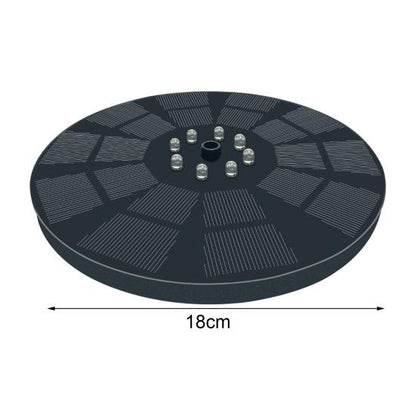 Solar Water Fountain 18 Cm with 1 nozzles, Floating Solar Powered Fountain Pump for Bird Bath  Garden Pond Pool Outdoor  Round