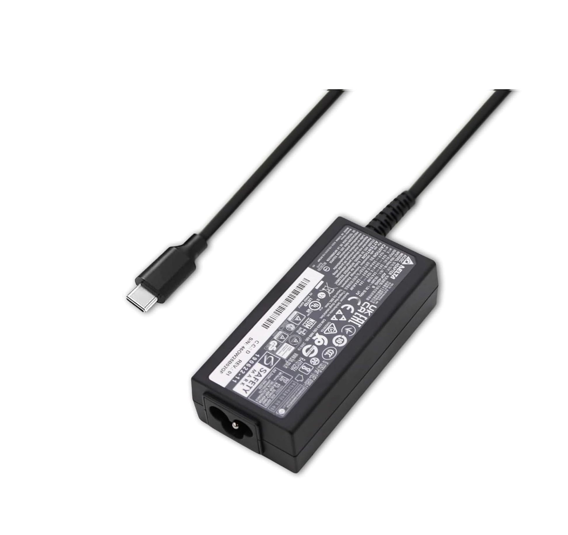USB-C Delta Laptop Charger – Compatible with Delta ADP-45HG B Type-C AC Power Adapter