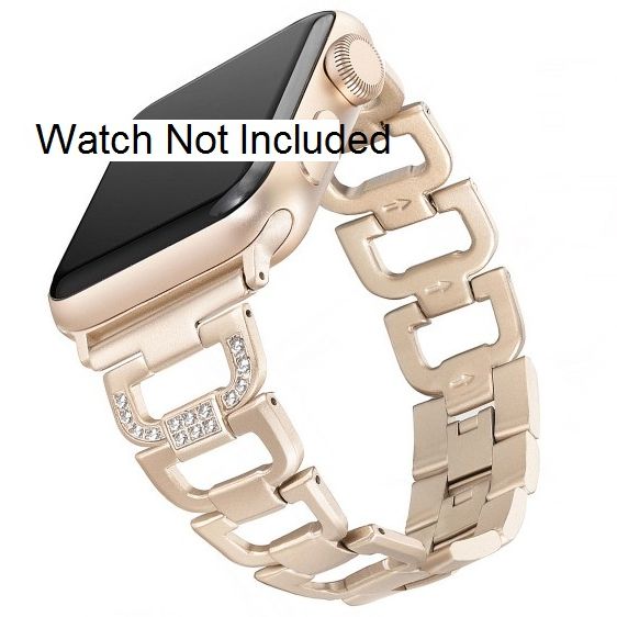 new fashion Secbolt Bling Band for i Watch Band 38mm 40mm 41mm Bling Diamond Rhinestone Metal Replacement Wristband Strap for Apl iWatch Nik+, Series 3, Series 2, Series 1, Sport, Edition, champagneGold