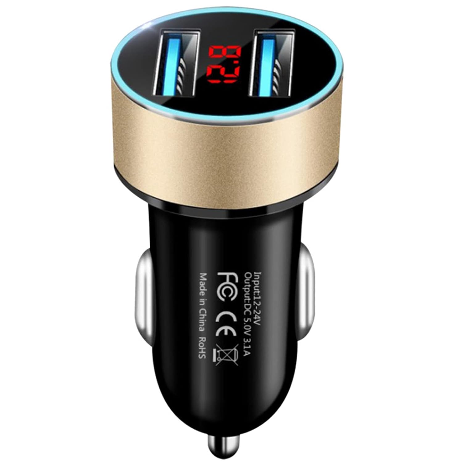 2 Port Portable Car Charger Fast Charging USB Adapter for Android & iPhone – Dual USB Car Charger for All Smartphones