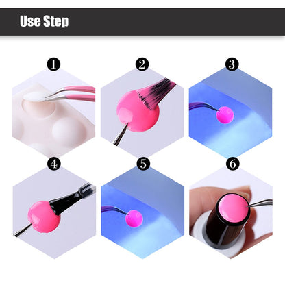 25Pcs Silicone Nail Color Button, Gel Color Button, UV Gel Polish Display Label Sticker Adhesive Paster
