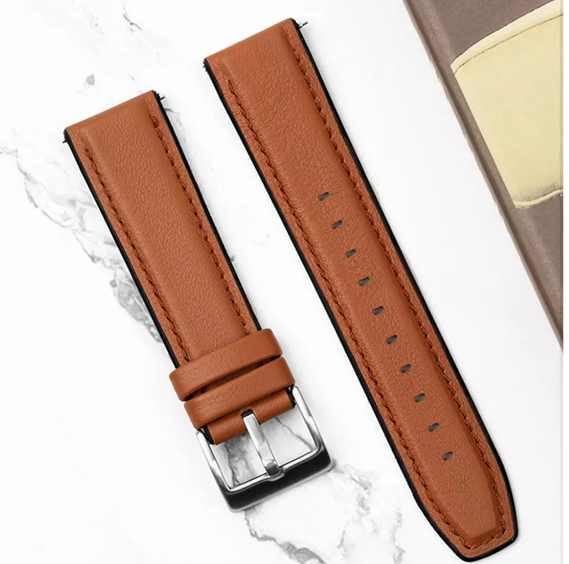 22mm silicone strap look like leather For Huawei watch GT/Honor Magic Watch 2 /Samsung Galaxy 46mm Replacement strap Gear S3 Frontier/Classic
