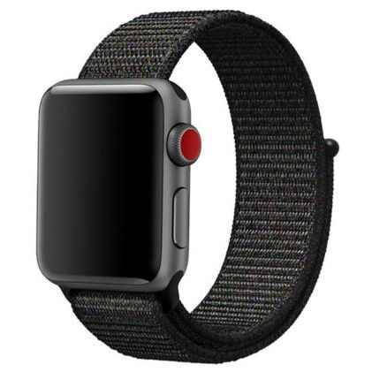 Woven Nylon Sport Loop Strap for iWatch Series 1,2,3 (42mm) Black/White Smart Watch Strap  (Black) hi Quality