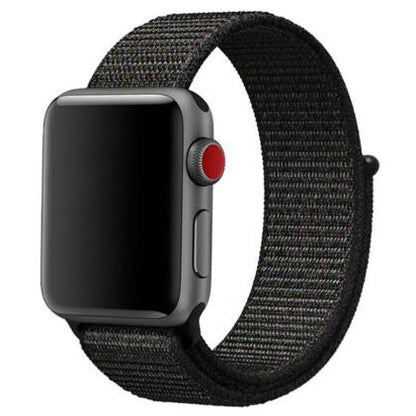 Woven Nylon Sport Loop Strap for iWatch Series 1,2,3 (42mm) Black/White Smart Watch Strap  (Black) hi Quality