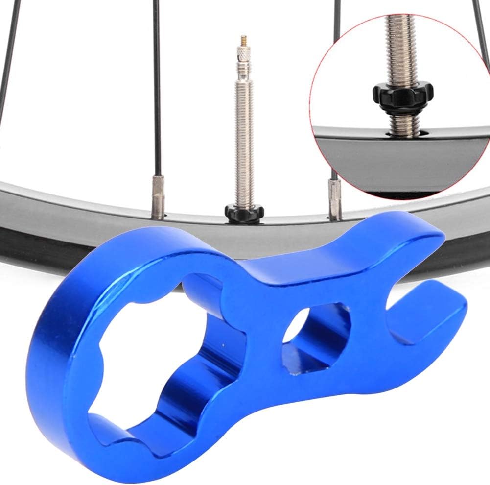 Bike Valve Nuts for Presta Valve – Aluminum Alloy Bicycle Inner Tube Valve Nut Set with Wrench Tool for Mountain & Road Bikes