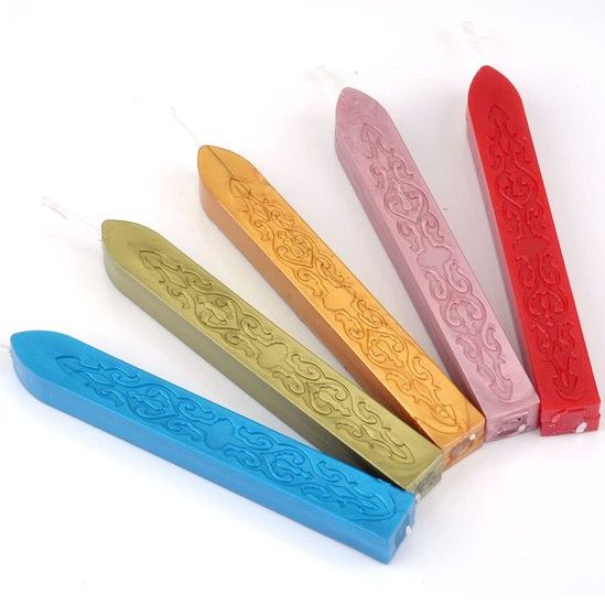 2 Pcs Sealing stamp wax / sealing wax sticks for  for weddings, parties, letter-sealing, bottle-sealing, signatures, etc.