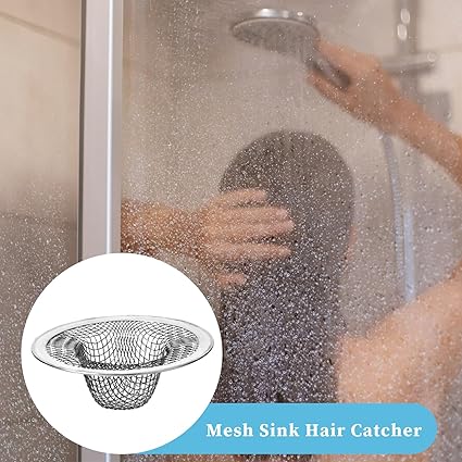 1pcs Bathroom Stainless Steel Drain Filter Small Hair Basket Catcher Fits Most Kitchen Sinks Bathroom Sinks Shower Drains Floor Drain