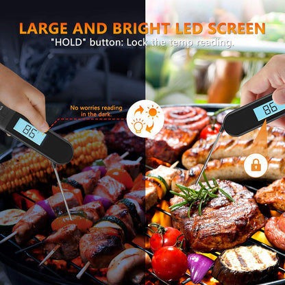 iKanzi Digital Meat Thermometer | Instant Read Grill & Kitchen Thermometer | Cooking, Roasting, BBQ, Baking, and Food Temperature Probe