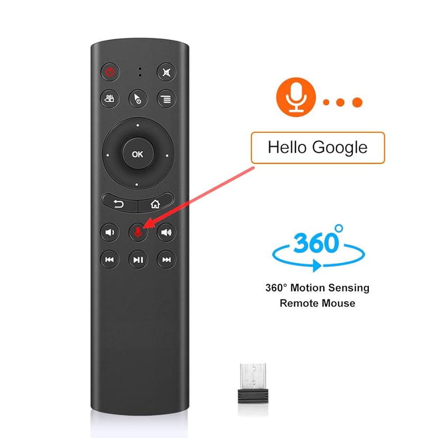 G20S Voice Remote Control,2.4G Wireless Voice Control Sensing Air Remote Mouse with IR Learning for Nvidia Shield(Versions Before 2019),PC,Projector,Smart TV,Android TV Box