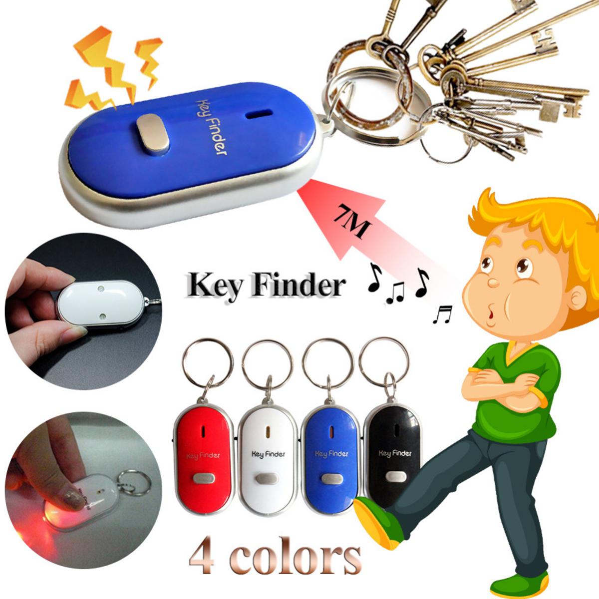 Mini Whistle Anti Lost Key Finder Wireless Smart Flashing Beeping Remote Lost Keyfinder Locator Keyring With LED Torch