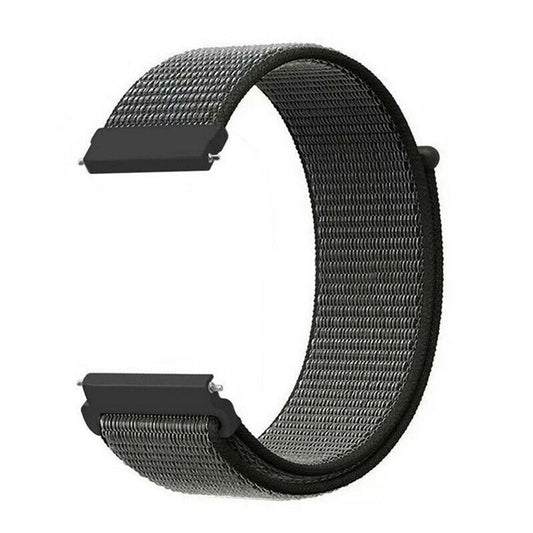 20mm Universal Woven Nylon Sport Loop Watch Band Strap Quick Release Spring Pins Olive Green
