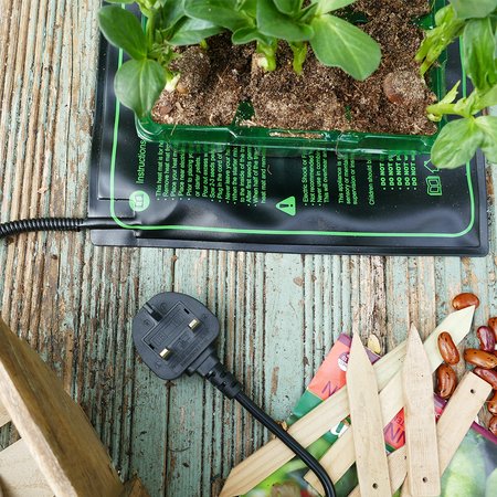 Hyindoor Seedling Heat Mat Heated Propagator Durable Waterproof Seedling Heating Pad for Winter Hydroponic Indoor Seedling Germination (20"x 20" Heat Mat)