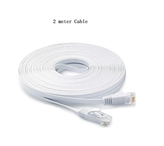 RJ45 8P8C to RJ45 8P8C Telephone Cable 2 Meter – Gold Plated Connector Plug Cable