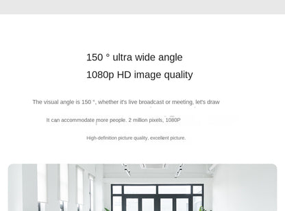 Xiaomi Xiaovv 1080P USB Webcam Camera 150° with Built-in Microphone for Laptop PC