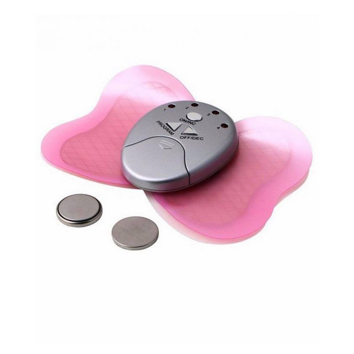 1pcs Small Butterfly Massager Electronic Pulse Massager Massage Sticker - Pink 1 set