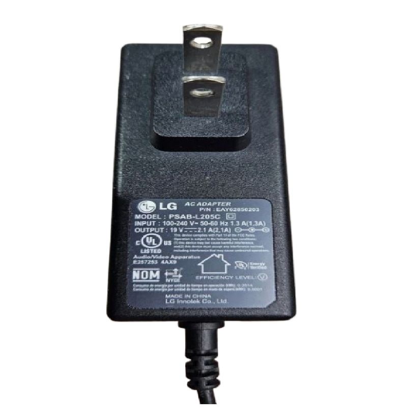 L-G 19V 2.1A AC Adapter Charger 6mm Pin – 100-240V Universal Power Supply for LG Monitors & Devices